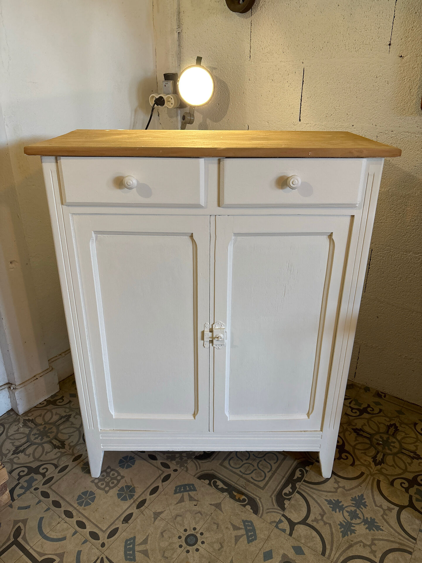 White cream Parisian buffet