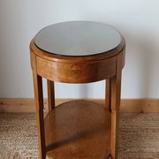 Walnut Art Deco side table 1930