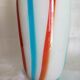 Carlo Moretti vase murano glass blown to the mouth, bottle shape