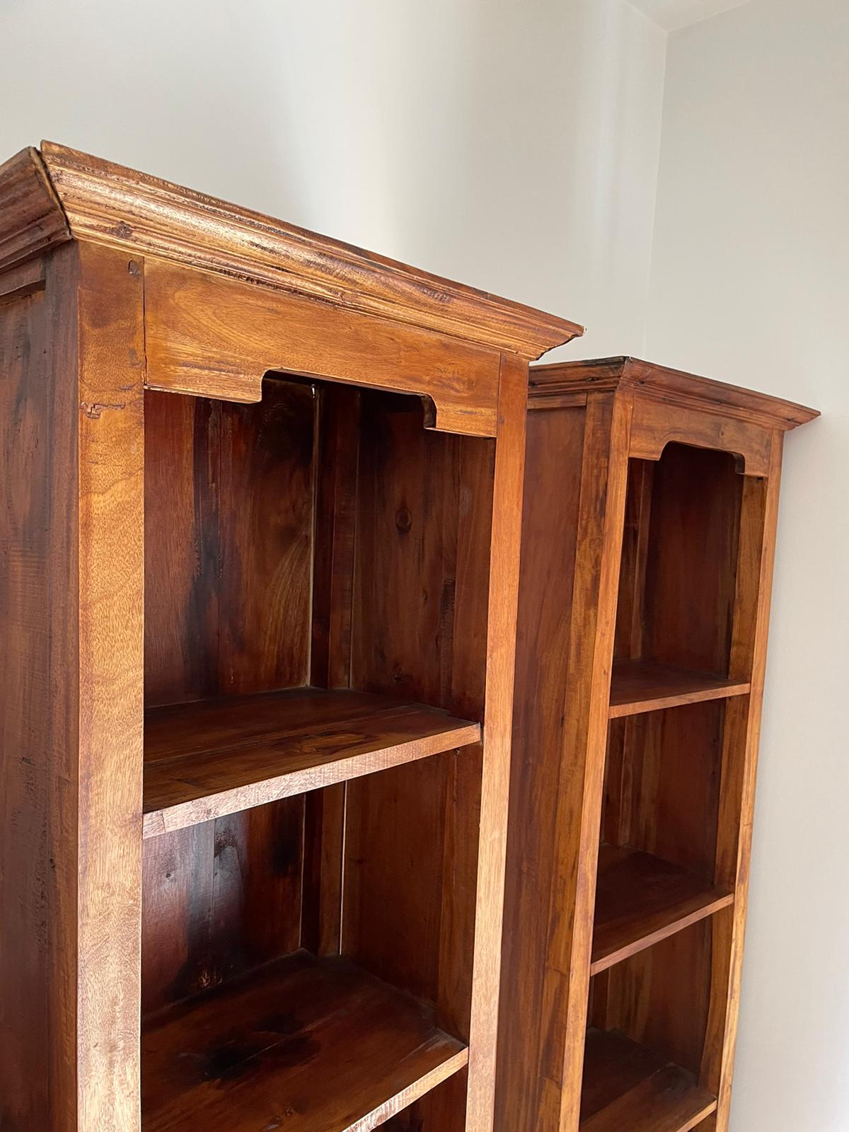 Teak bookcase set