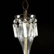 Antique glass chandelier with 6 lights from the 19th century.