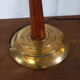 Living room lamp in gilded brass and wood 50s