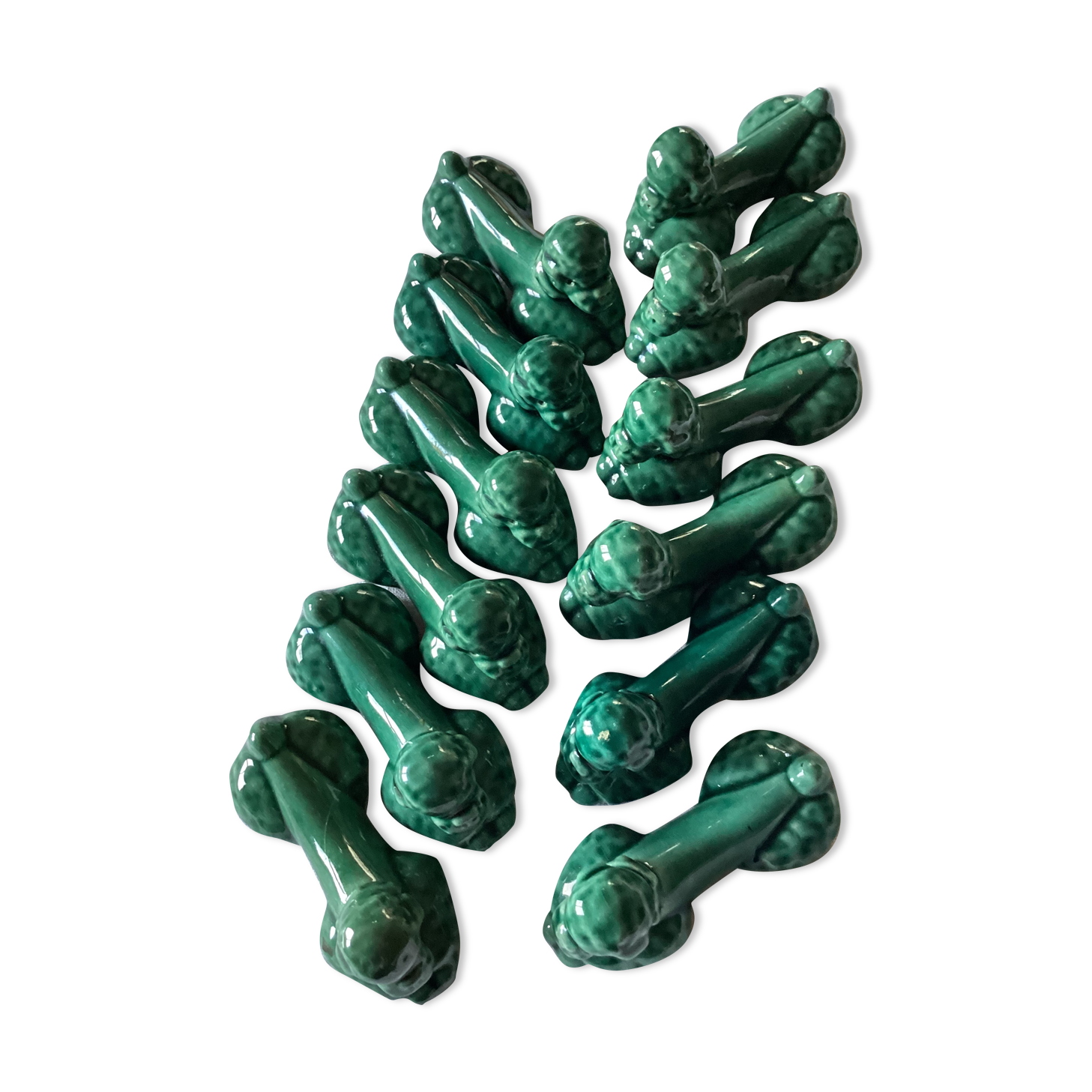 Set of twelve ceramic knife holders