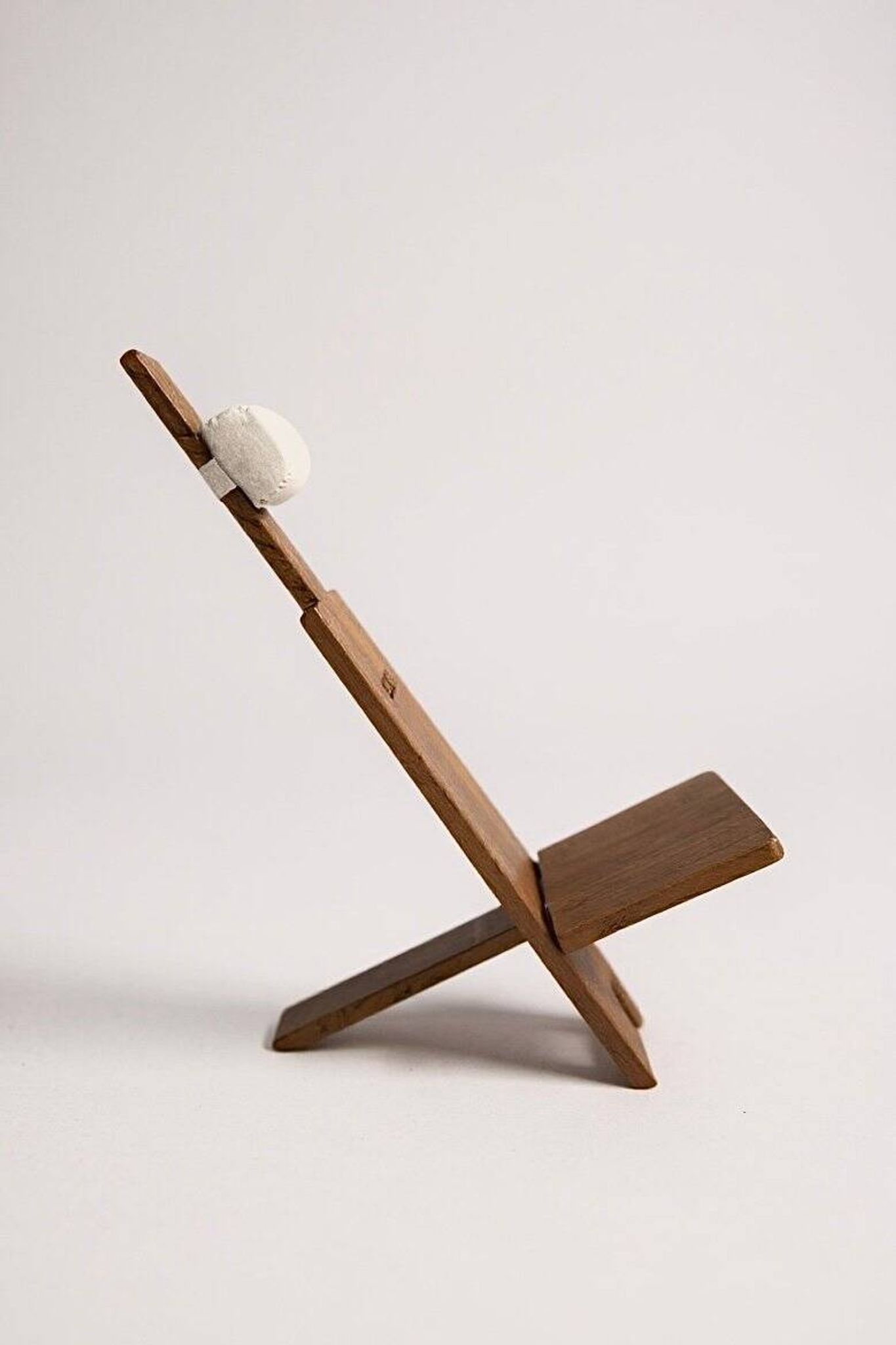 Brutalist minimalist armchair by Alain Gaubert, 1980s