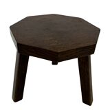 Vintage wooden set of  hexagon side tables/plant tables from the 70s