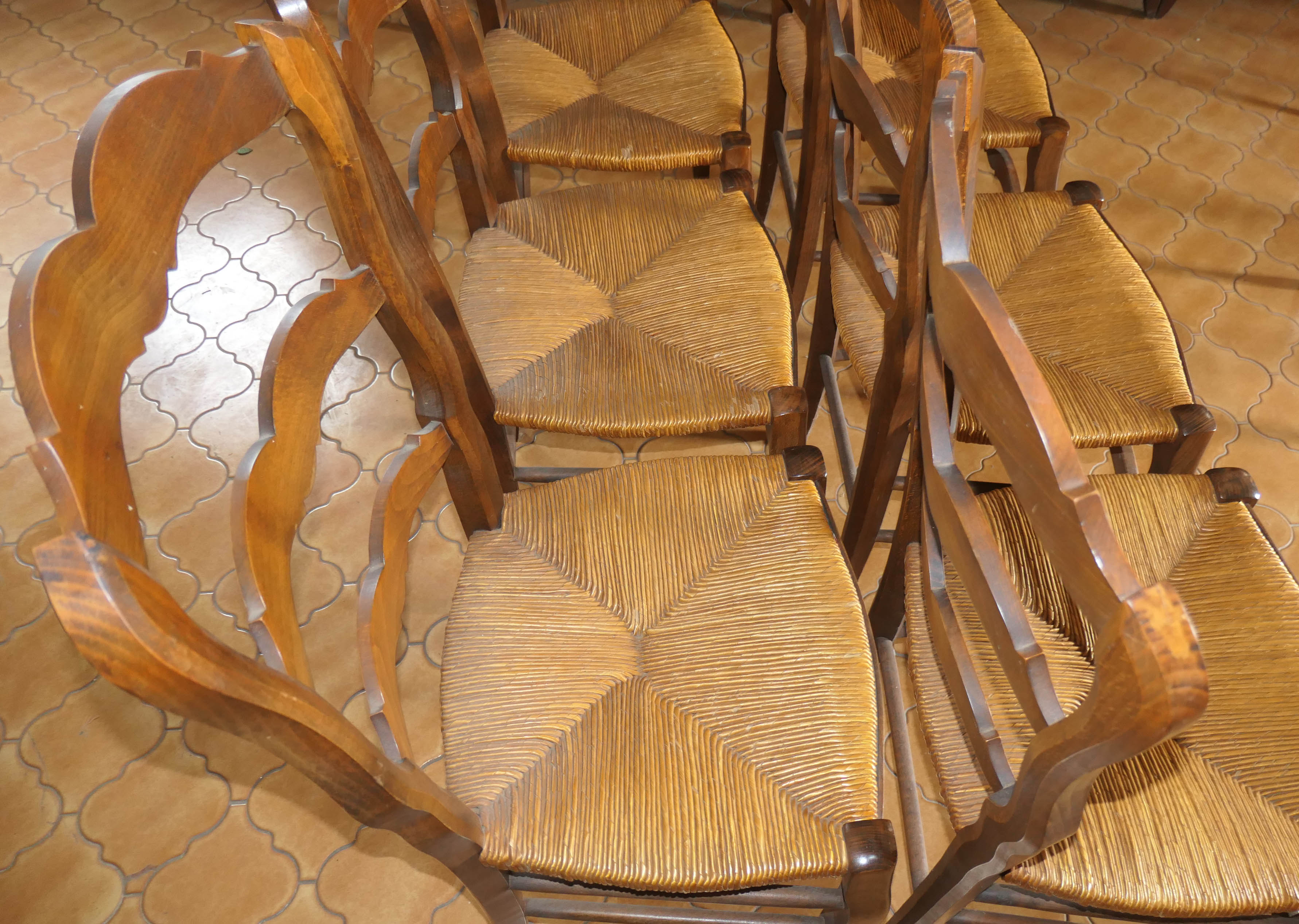 Set of 6 mulched chairs