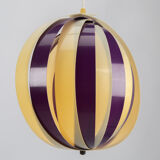 Purple white moon lamp