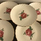 12dessert plates Gien, 1960s