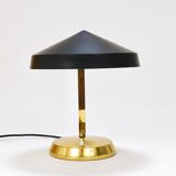 Mid-century table or desk lamp in black brass, Austria, 1960s.