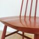 Vintage Coral Red Dining Chair: Ilmari Tapiovaara Style, Stol Kamnik 1960s