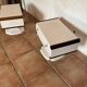 Pair of designer bedside tables – Gauthier, tulip base (clover)