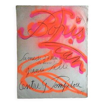 Original lithograph signed by Jean MESSAGIER, Centre Pompidou, 1978