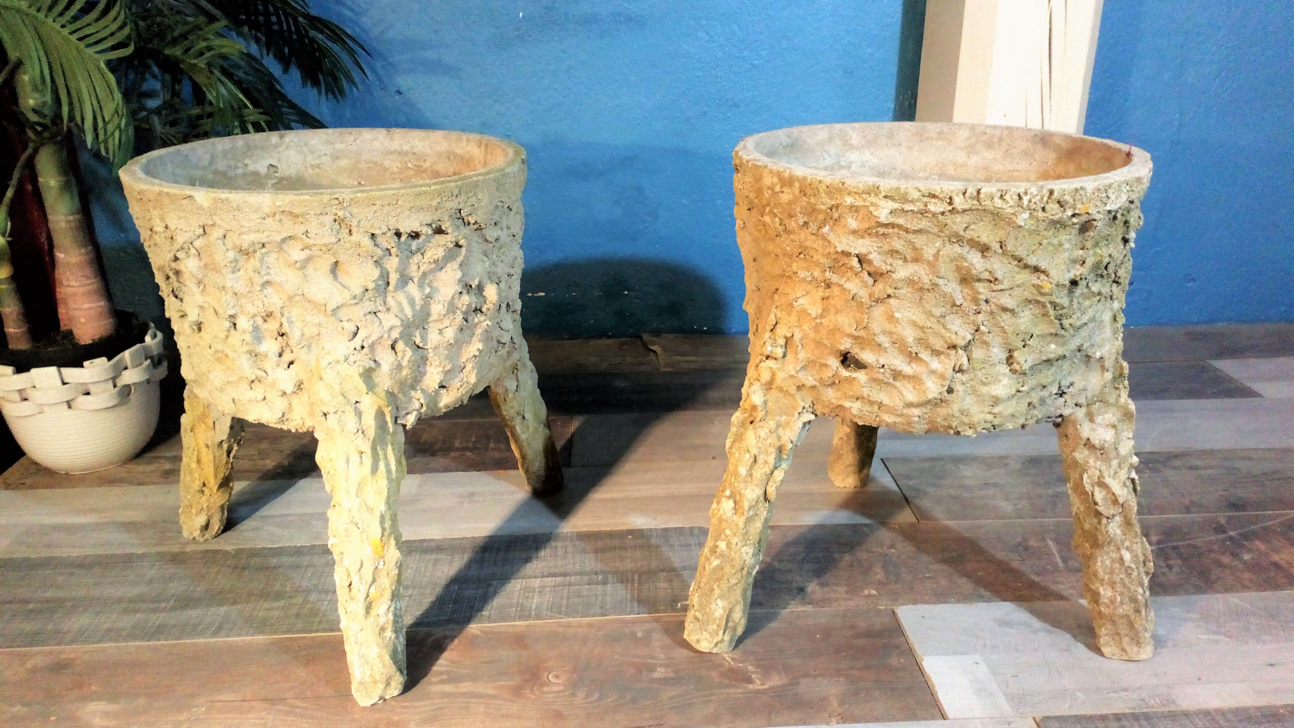 Pair of planters "Rocaille" 1950s