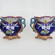 Pair of antique Art Nouveau dragon slip planters