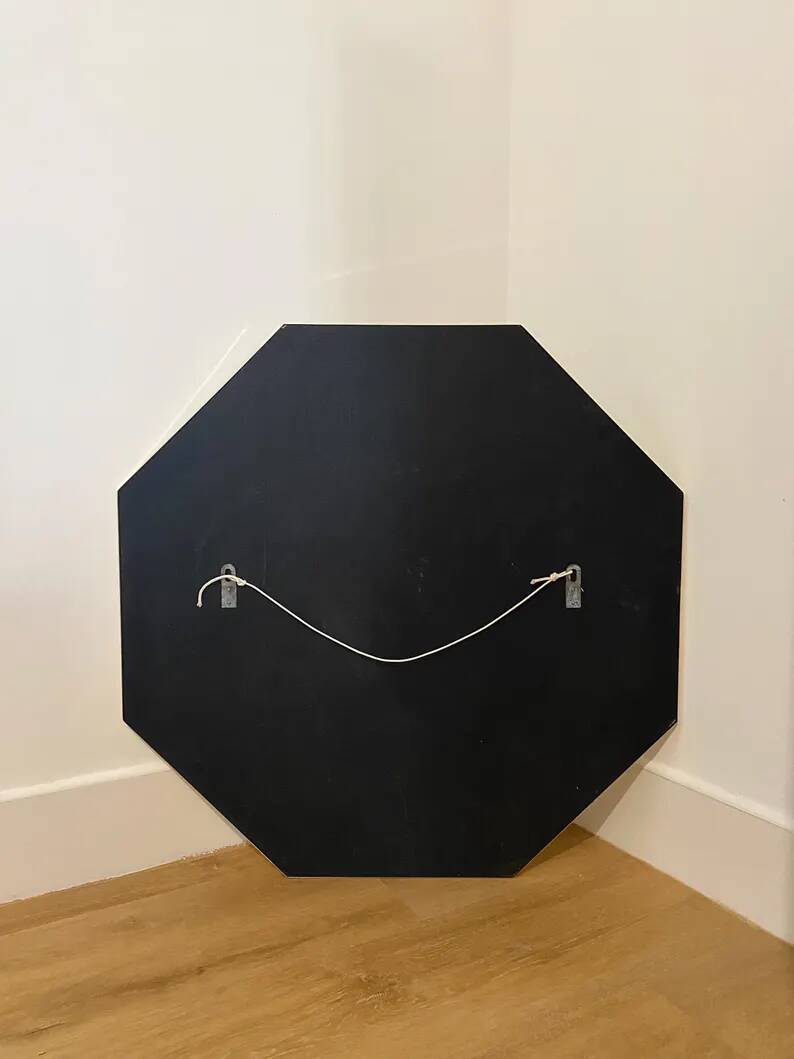Octagonal mirror by Jean Claude Mahey, France 1970s
