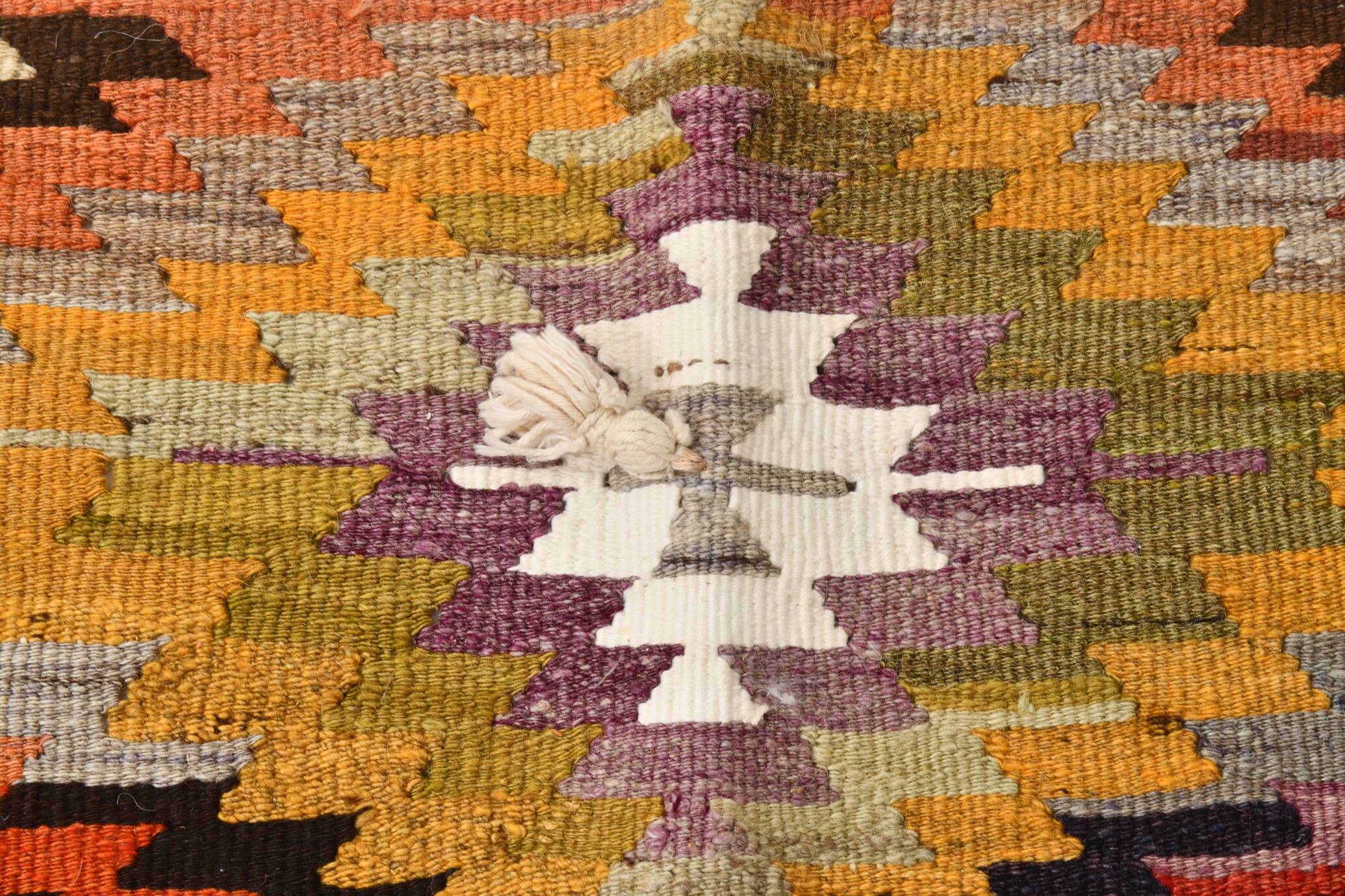 Multicolor Geometric Handmade Kilim Rug, 102x148Cm