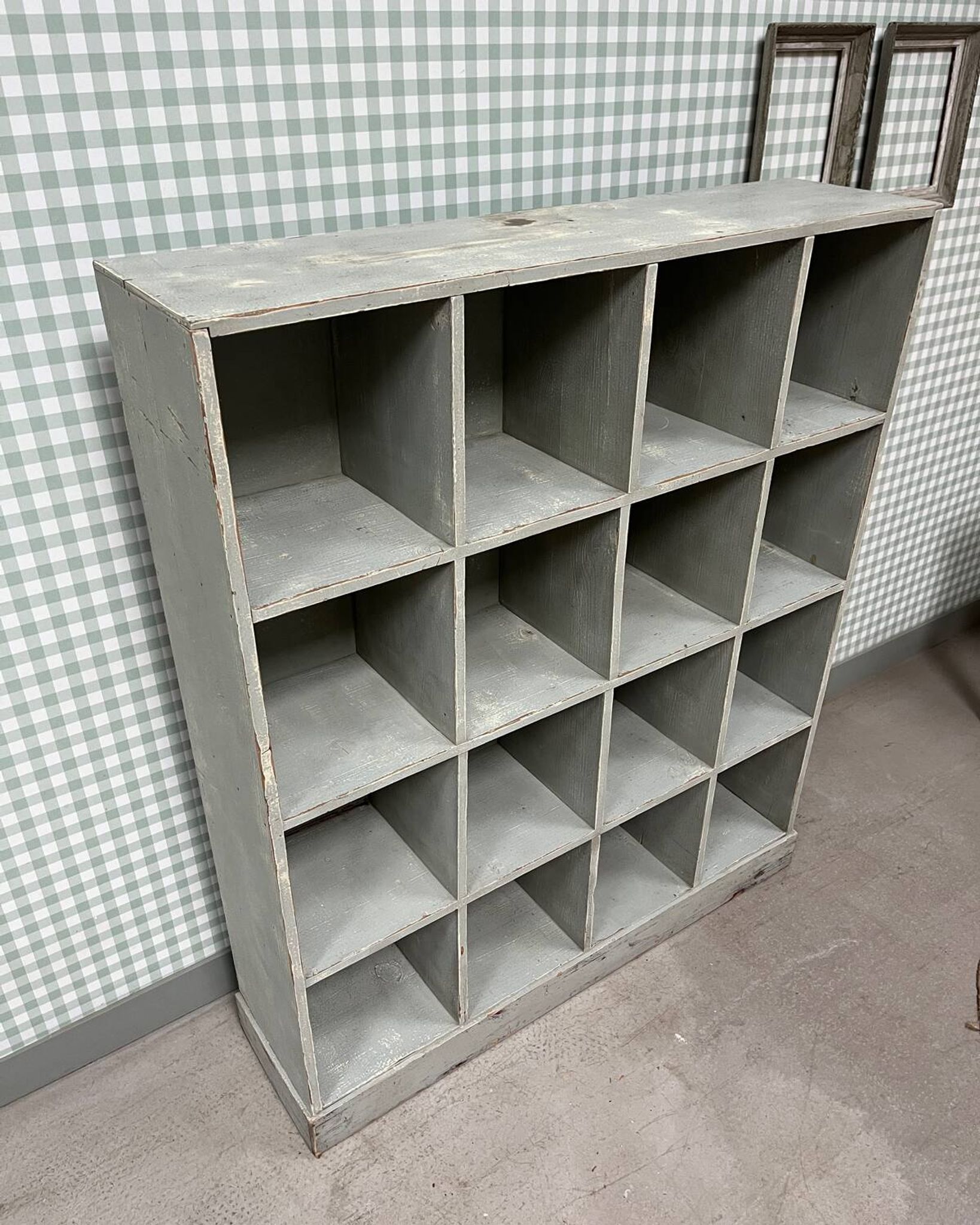 Large distressed wooden locker cabinet (renovated)