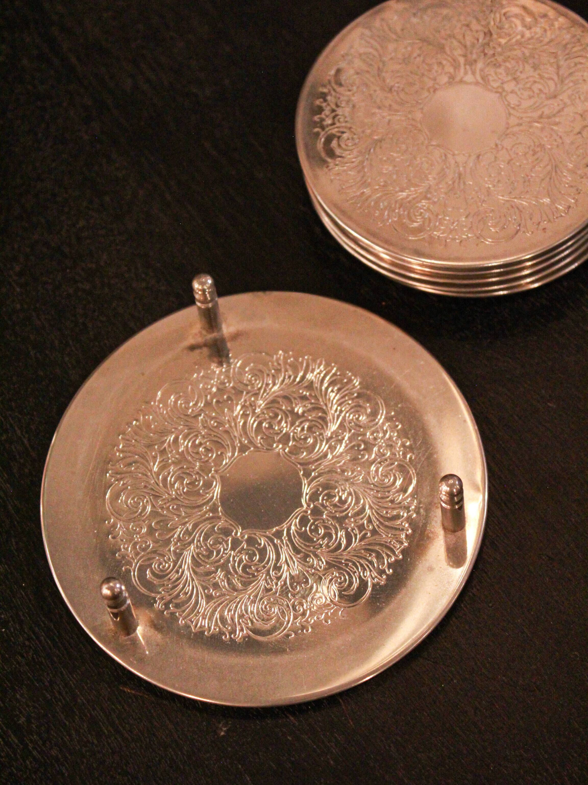 Set de sous-verres en alpaga avec support