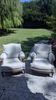 Pair of large Bergère armchairs in Louis XVI style