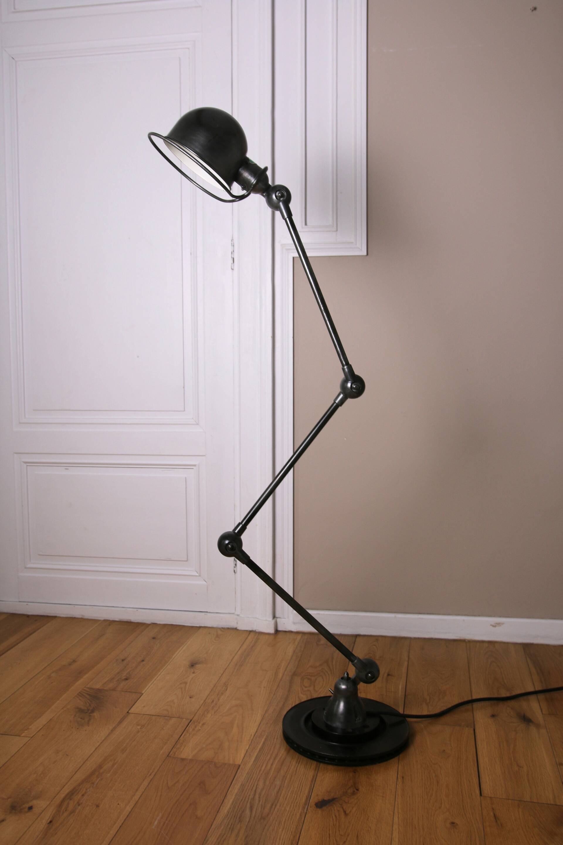 Vintage Jieldé floor lamp with 3 arms, 1950s-60s.