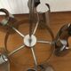 Chandelier UFO 5 branches spiral vintage 70s