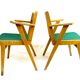 Paire de fauteuil chaise bridge design vintage 50