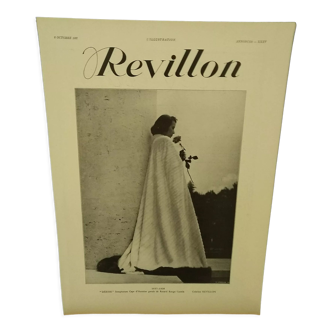 Publicité papier mode femme  création Revillon issue revue 1937