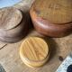 Ensemble de trois coupes en véritable bois d'olivier, fartisanaux, vintage