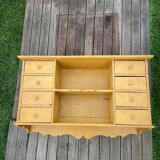 Old haberdashery shelf with 8 drawers