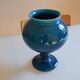 Vase bleu céramique craquelé  H : 28 cm