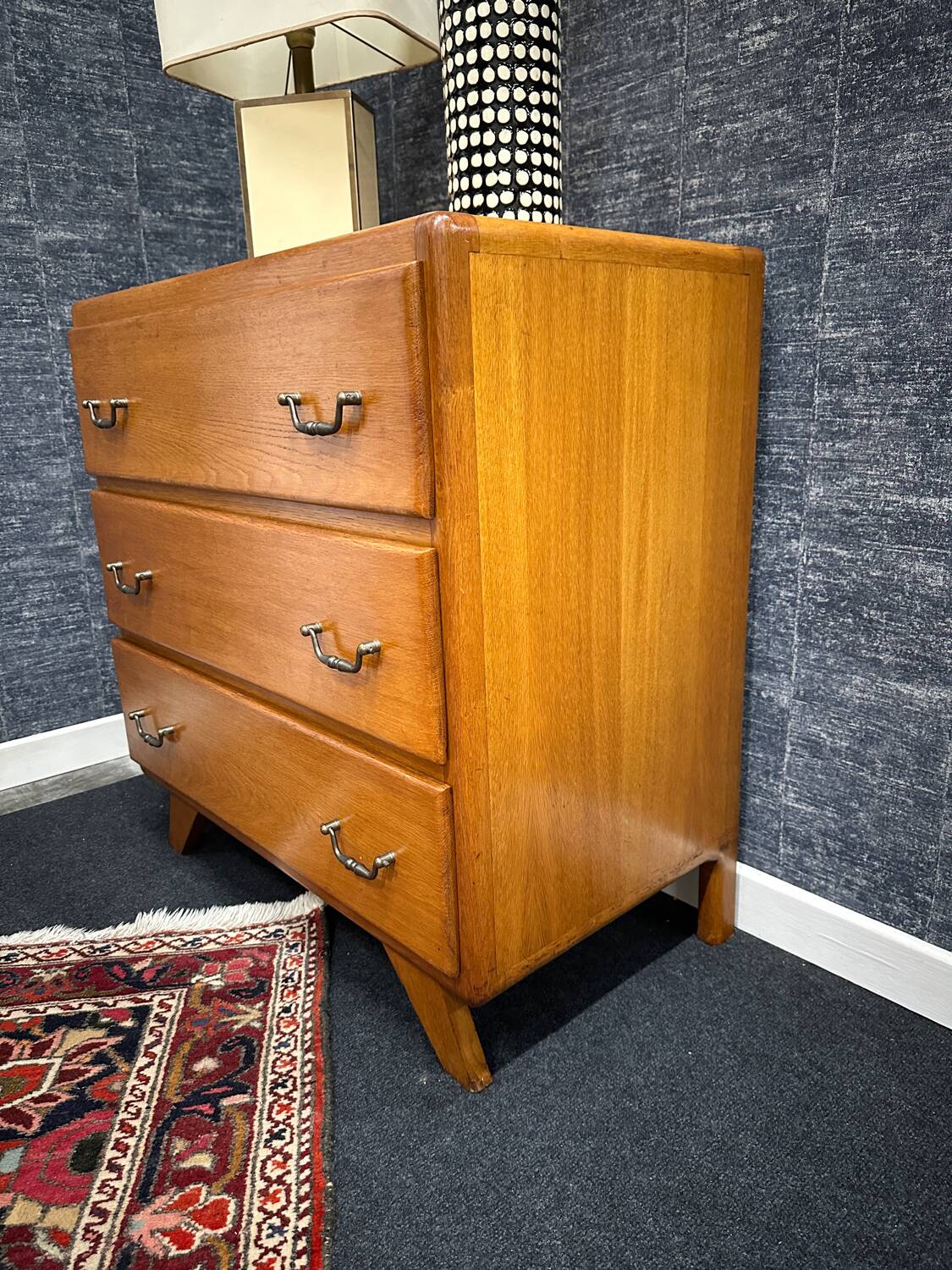 Vintage compass foot chest of drawers