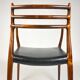 Danish Modern roosewood and leather Mod. 62 Niels Møller chair, 1962