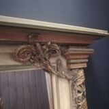 Mirror in wood and polychrome stucco 74x105cm