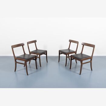 Set de 4 chaises de salle à manger Ole Wanscher 'Rungstedlund' années 1950 par Poul Jeppesen Møbelfabrik