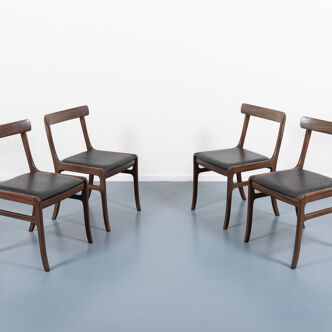 Set de 4 chaises de salle à manger Ole Wanscher 'Rungstedlund' années 1950 par Poul Jeppesen Møbelfabrik