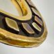 Golden ceramic mirror by Mithé Espelt 1960 24cm