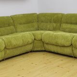 Mid-century corduroy modular sofa, 70s