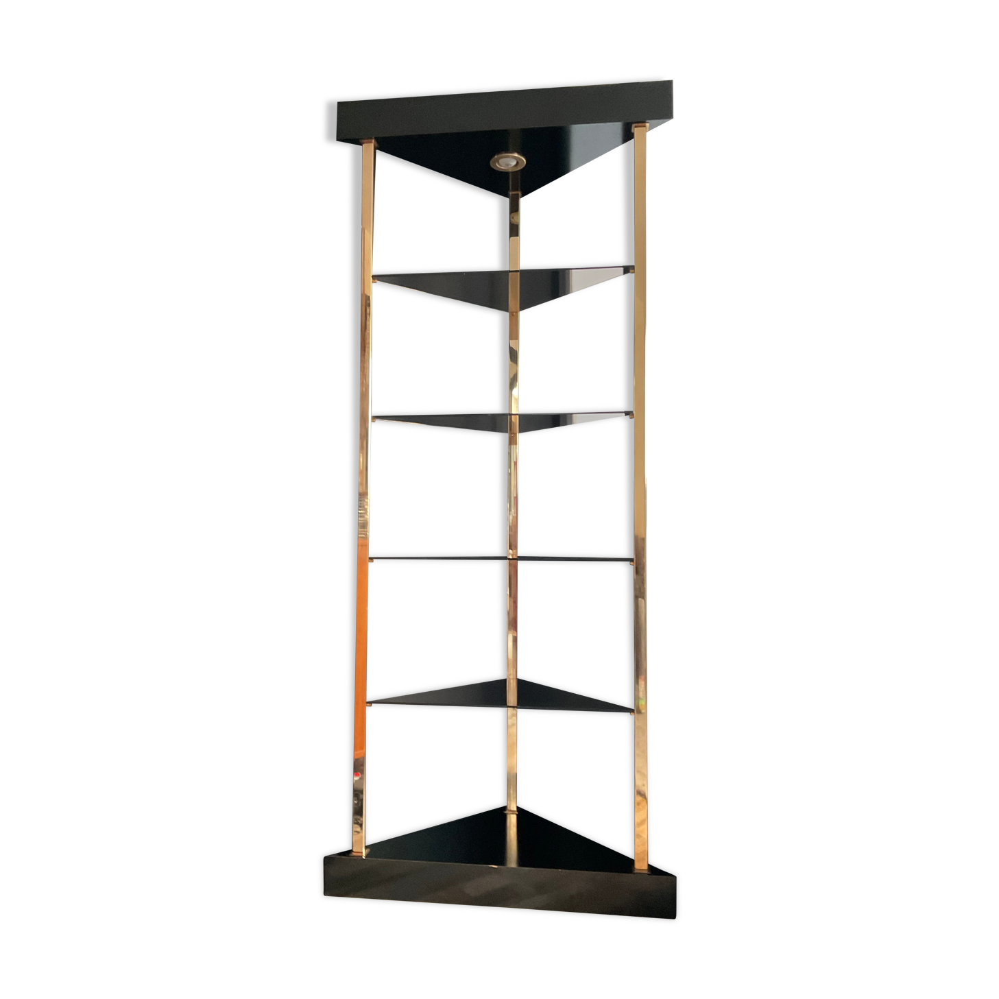 70s brass light shelf