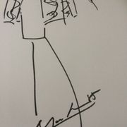 Christian dior, vintage press black and white fashion sketches