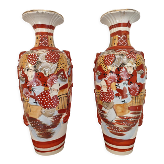 Satsuma pair of vases