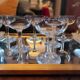 vintage champagne glasses from the 1950s-60s
