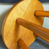 Vintage blond wooden stool