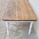 Rustic farmhouse bistro table in oak with Louis Philippe legs - 2m