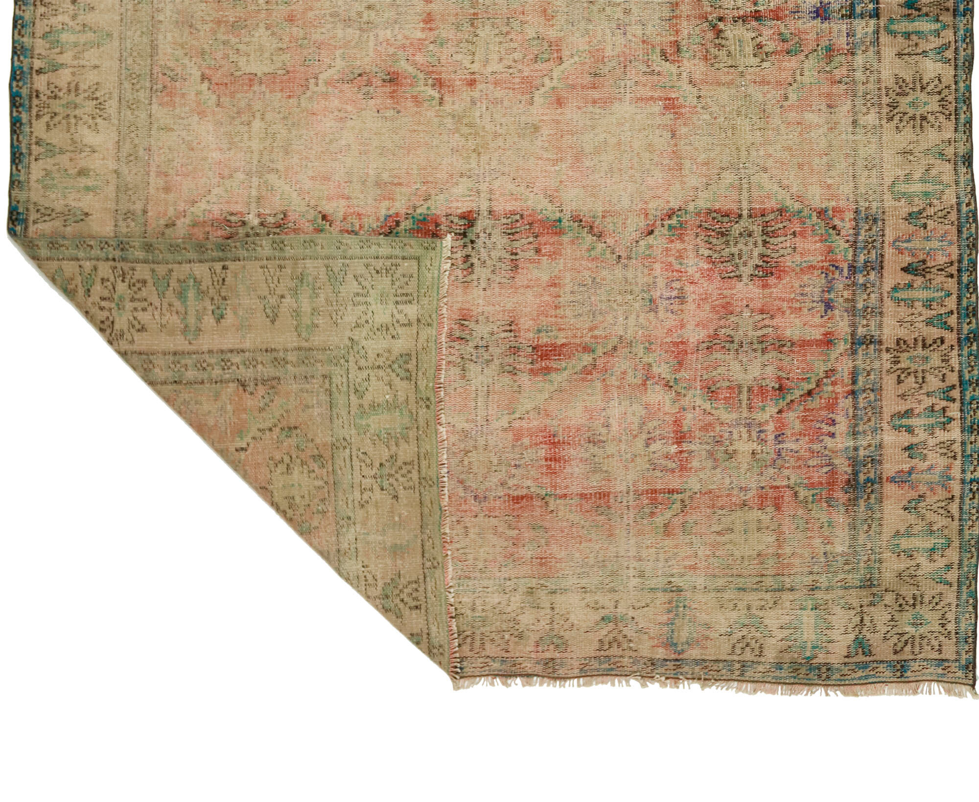 Anatolian handmade vintage rug 278 cm x 196 cm