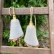 Vintage 1950s granite glass globe lamp
