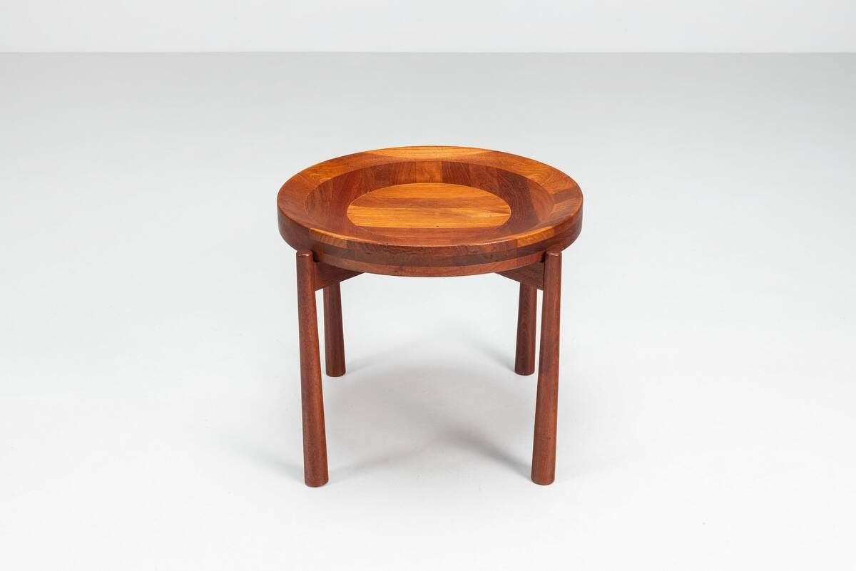 Table tray sculpturale Jens Quistgaard en teck Danemark 1960