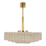 Large Doria chandelier with frosted glass tubes, Germany, 1960s.