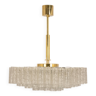 Large Doria chandelier with frosted glass tubes, Germany, 1960s.
