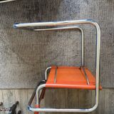 Cantilever dining room armchair, in cognac leather, vintage