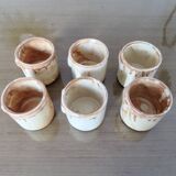 Set of 6 ceramic spice jars signed FPP Vallauris, 1960